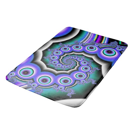 Colorful Fractal Pearls Spiral Badmat (Gekanteld)