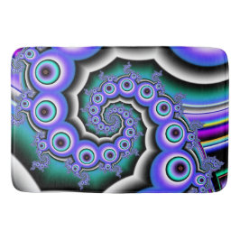 Colorful Fractal Pearls Spiral Badmat