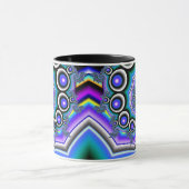 Colorful Fractal Pearls Spiral Mok (Midden)