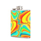 Colorful fractal psychedelic custom heupfles (Links)