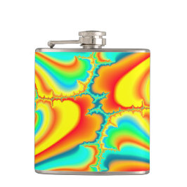 Colorful fractal psychedelic custom heupfles