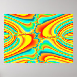 Colorful fractal psychedelic custom poster