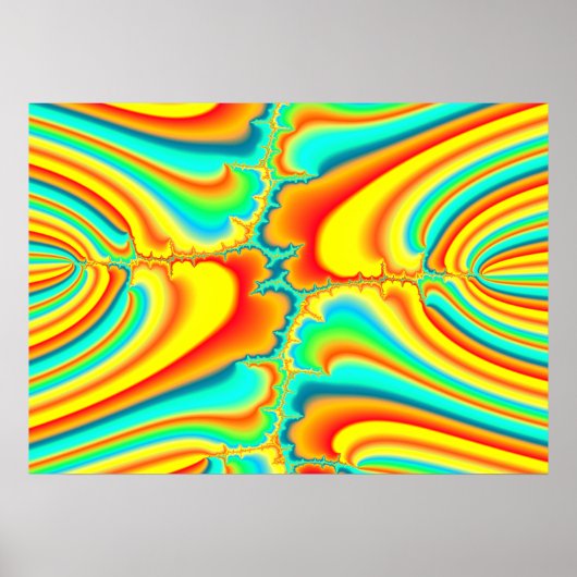 Colorful fractal psychedelic custom poster (Voorkant)