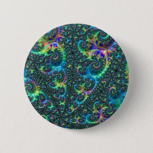 Colorful Fractal Ronde Button 5,7 Cm (Voorkant)