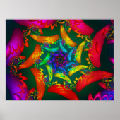 Colorful Fractal Spiral Poster (Voorkant)