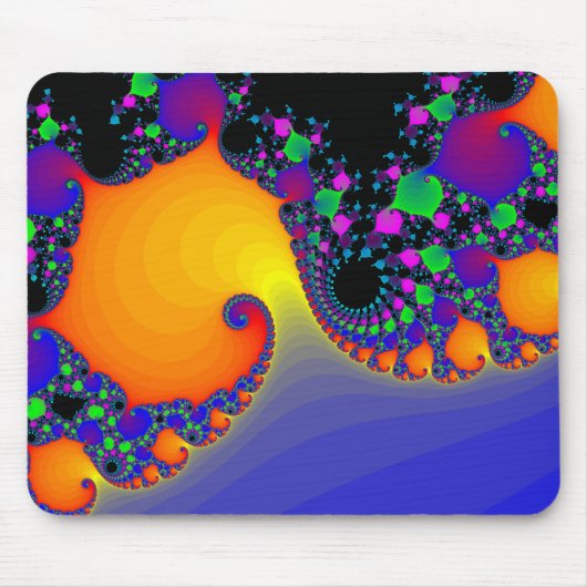 Colorful Fractal Spirals: Muismat (Voorkant)
