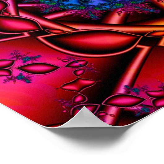 Colorful Fractal Spirals Poster (Hoek)