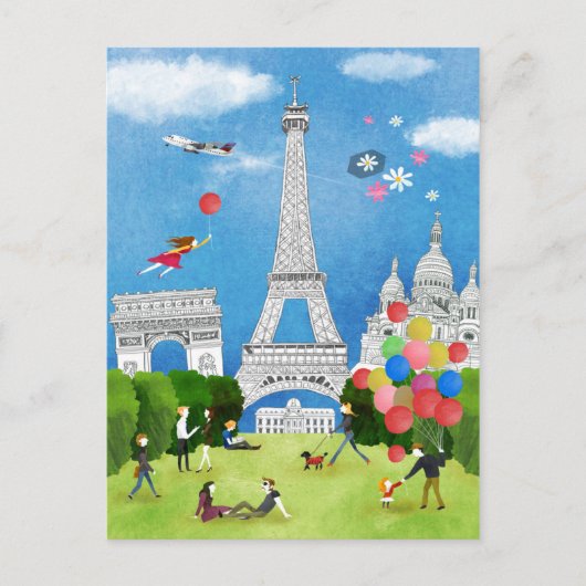 Colorful France Briefkaart (Voorkant)