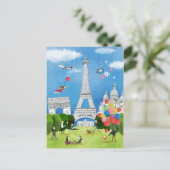 Colorful France Briefkaart (Staand voorkant)
