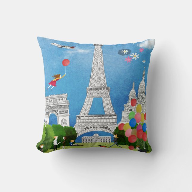 Colorful France Kussen (Voorkant)