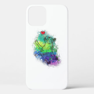 Colorful French bulldog Gift for Frenchie mam Dad Case-Mate iPhone Case