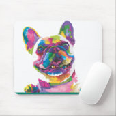 Colorful French bulldog Muismat (Met muis)