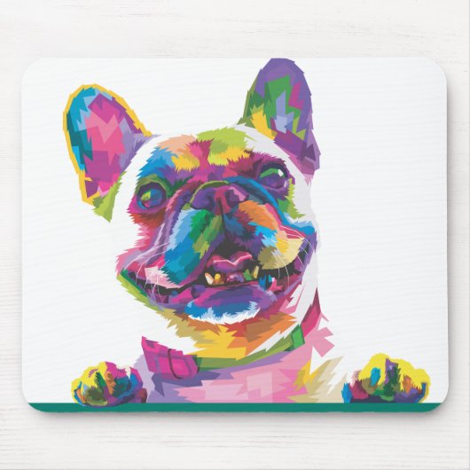 Colorful French bulldog Muismat (Voorkant)