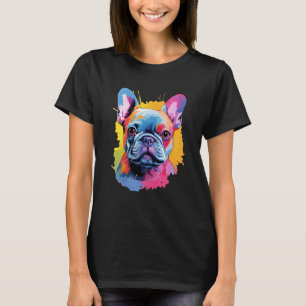 Colorful French-bulldog T-shirt