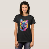 Colorful French-bulldog T-shirt (Voorkant volledig)