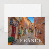 Colorful French Hillside Town Briefkaart (Voorkant / Achterkant)