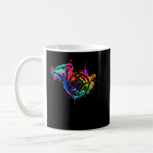 Colorful French Horn Musician Horn Instrument3 Koffiemok