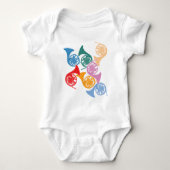 Colorful French Horns Romper (Voorkant)