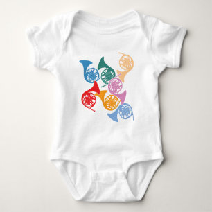 Colorful French Horns Romper