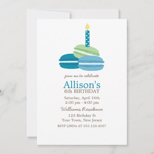 Colorful French Macarons Kaart (Voorkant)