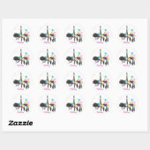 Colorful French Macarons Kinder die Birthday spele Ronde Sticker (Vel)