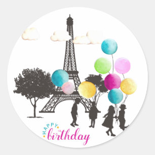 Colorful French Macarons Kinder die Birthday spele Ronde Sticker