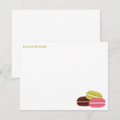 Colorful French Macarons Note Cards Notitiekaartje (Voorkant / Achterkant)