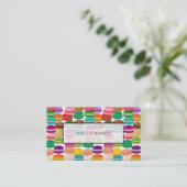 Colorful French Macarons Pastry Visitekaartje (Staand voorkant)
