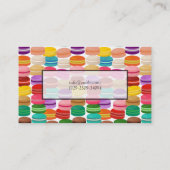 Colorful French Macarons Pastry Visitekaartje (Achterkant)
