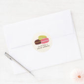 Colorful French Macarons Ronde Sticker (Envelop)