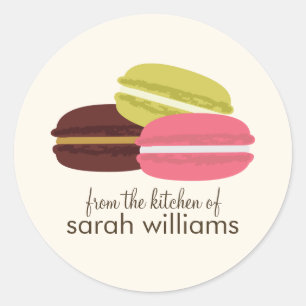 Colorful French Macarons Ronde Sticker