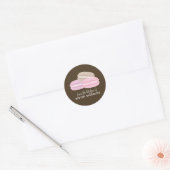 Colorful French Macarons Ronde Sticker (Envelop)