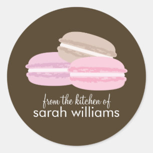 Colorful French Macarons Ronde Sticker