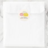 Colorful French Macarons Ronde Sticker (Tas)