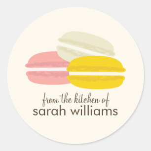 Colorful French Macarons Ronde Sticker