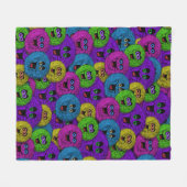 Colorful Friendly Fuzzles Fleece Deken (Voorkant (Horizontaal))