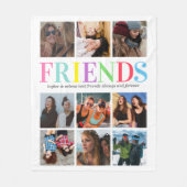 Colorful Friendship | Friend Photo Collage Fleece Deken (Voorkant)