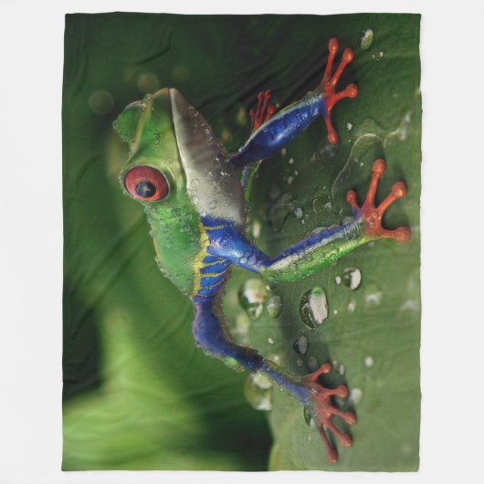 COLORFUL FROG FLEECE DEKEN (Voorkant)