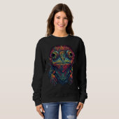 Colorful Frog Psychedelic Trippy Hippie Men Women  Trui (Voorkant volledig)