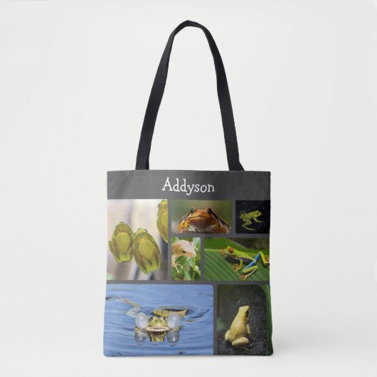 Colorful Frogs - Aangepaste naam Tote Bag (Voorkant)
