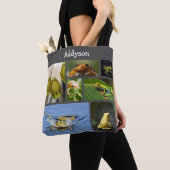 Colorful Frogs - Aangepaste naam Tote Bag (Dichtbij)