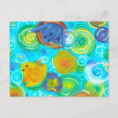Colorful Frogs on Rainbow Water Postcard Briefkaart (Voorkant)