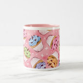 Colorful Frosted Cupcakes Patroon Tweekleurige Koffiemok (Center)