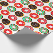 Colorful Frosted Donuts Cadeaupapier (Hoek)