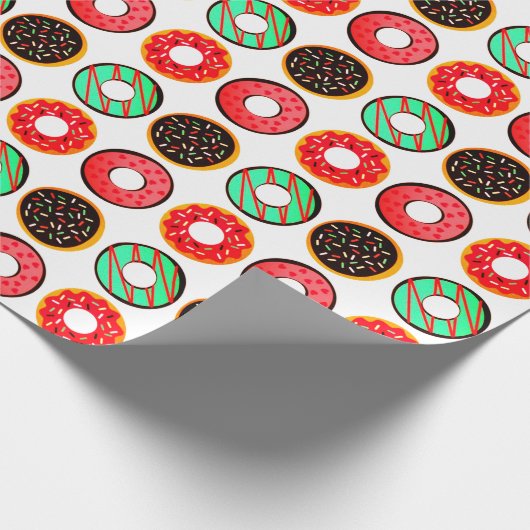 Colorful Frosted Donuts Cadeaupapier (Hoek)