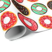 Colorful Frosted Donuts Cadeaupapier (Rol Hoek)