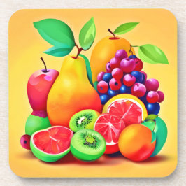 Colorful Fruit Medley Bier Onderzetter