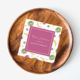 Colorful Fruit Nutritionist Social Media & QR Code Vierkante Visitekaartje