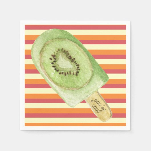 Colorful Fruit Popsicle Cool Summer  Servet (Voorkant)