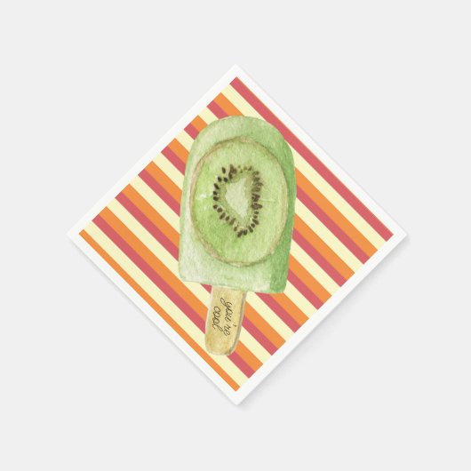 Colorful Fruit Popsicle Cool Summer Servet (Hoek)